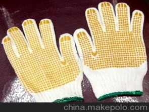 厂家直销 棉纱点胶劳保手套 防滑耐磨防护手套 实用点胶手套图片